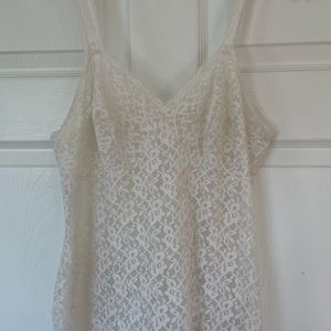 SOLD St Michael Lingerie Vintage White Lace Slip Dress